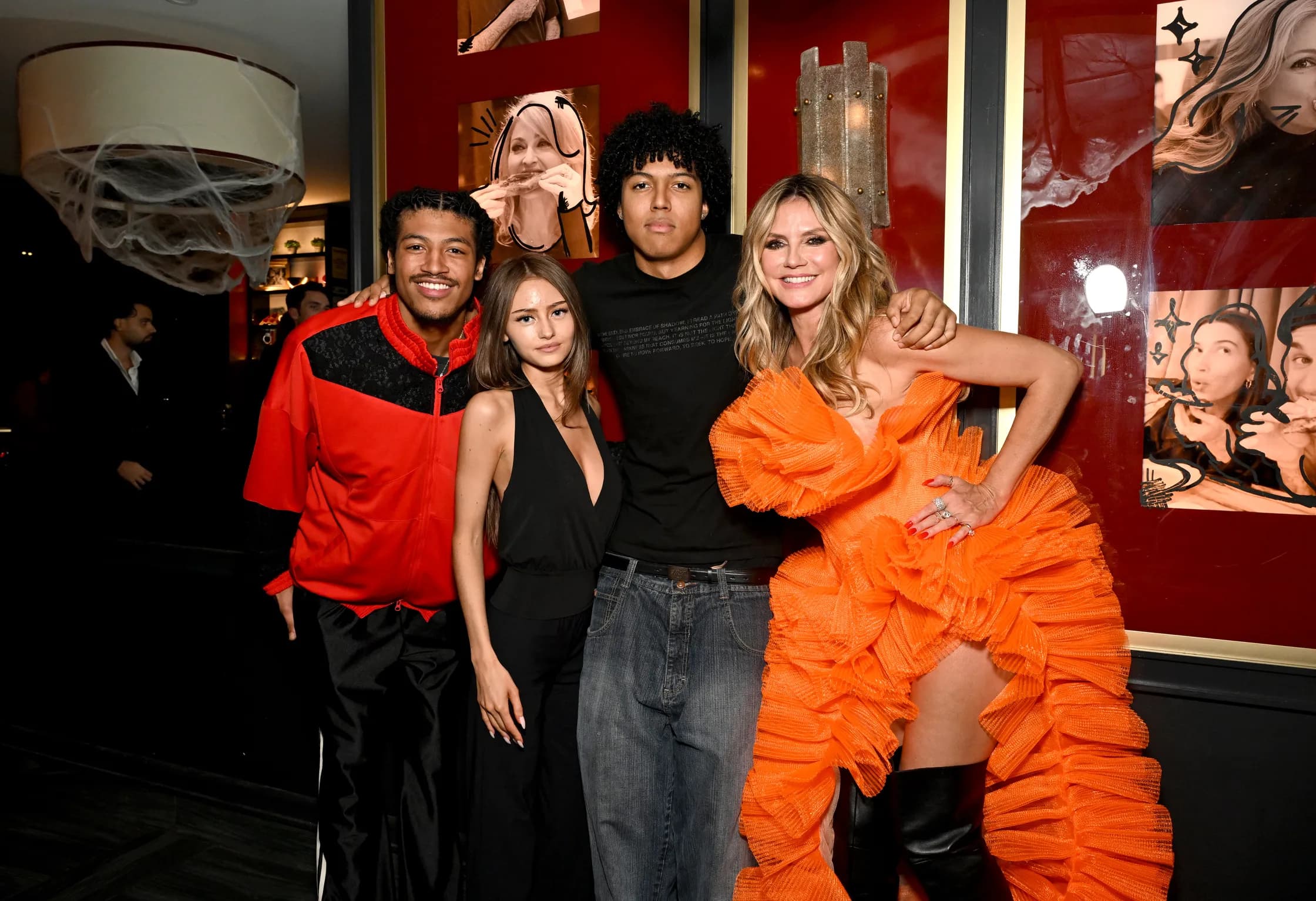 Heidi Klum Went Pumpkin Orange for Her Restaurant's Third Anniversary